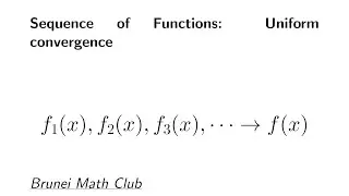 Uniform convergence of sequence of functions