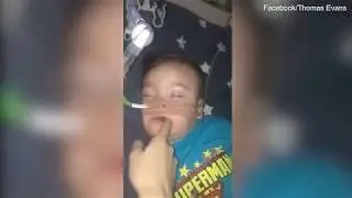 Footage of sick Alfie Evans in his hospital bed resting