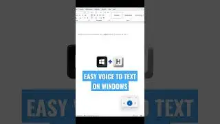 Easy voice to text on Windows. 