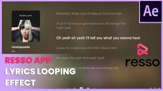 Resso App Music Lyrics Looping Animation in After Effects | After Effects Animation Tutorial