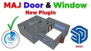 Maj Window & Door  New Plugins for Sketchup 2023 | FREE Door & Window Extension for SketchUp