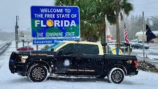 Snow starts to fall in Florida