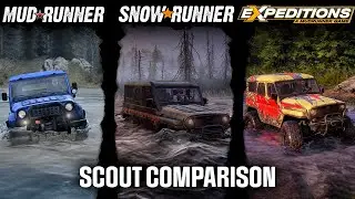 Expeditions: a MudRunner Game vs Snowrunner vs MudRunner - scout comparison in game