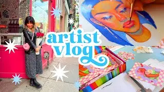 thrift haul, starting a podcast, concerts, painting & more ✷ artist vlog