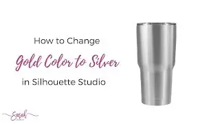 How to Change GOLD Color Stainless Steel Tumbler PNG File to SILVER in Silhouette Studio