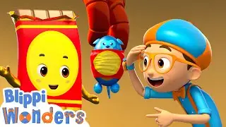 Blippi meets Bard the Chocolate bar ! | Blippi Wonders Educational Videos for Kids