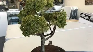 Building wire scale trees tutorial using Vallejo Earth texture for dioramas