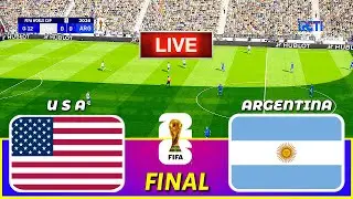 USA vs ARGENTINA - FIFA World Cup 2026 FINAL || Live Football Match | PES 21