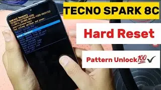 TECNO SPARK 8C HARD RESET | SCREEN UNLOCK |TECNO SPARK 8C (KG5K) FINGERPRINT REMOVE | PATTERN UNLOCK