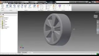 Designing simple wheel in Inventor