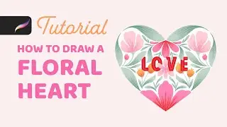 How to Draw a Floral Heart in Procreate with the Symmetry Tool