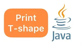 Print T shape on console in Java #Shorts