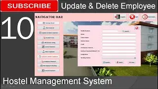 10. Hostel Management System in java - Update & Delete Employee (JFrame, Mysql Database, Netbeans)