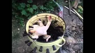 Homemade machine to remove the feather birds (from the pot)