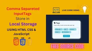 Add Tag as an Input using HTML CSS & JavaScript | Input Tag | CSS3 | JavaScript | HTML5