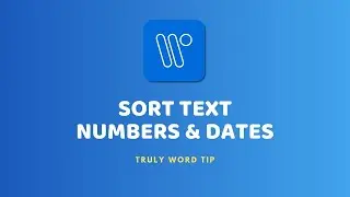 Sort Text, Numbers & Dates....#word #microsoftword #tutorial #fyp