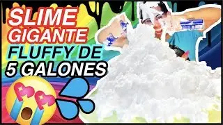 Como hacer SLIME GIGANTE FLUFFY!!! 🦠☁️de 5 Galones 😍🤩 DIY (SIN BORAX) 💦🤘🏻😎 PABLOGGERO