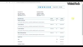 Beautiful Invoice Template Video