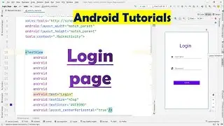 Create sample application with login module | Login Page in Android Studio