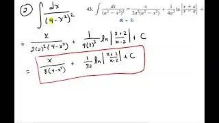 Integration Using a Table of Integrals