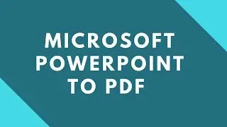 How to convert Powerpoint Presentation(PPTX) to Pdf ?