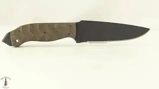 Spike Belt Knife with Sculpted Green Micarta