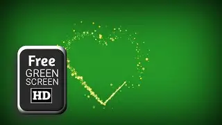 Glitter heart green screen video effects | Green screen heart | Heart green screen animation