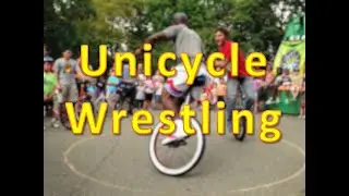 এক চাকার সাইকেলে চড়ে রেসলিং | Unicycle Wrestling