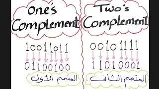 شرح one's complement وال two's complement المتمم الأول والمتمم الثاني للاعداد الثنائية binary number