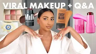 GRWM USING VIRAL MAKEUP PRODUCTS + Q&A (plans for kids, how I met Trieu, my fashion icons)