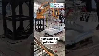 Automatic bag palletizers! #robot #roboticsolutions #automobile #robotindustries #businesssolutions