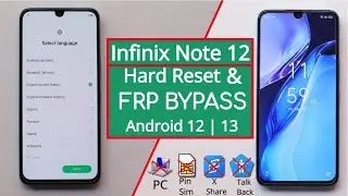 Infinix Note 12 Hard Reset & Frp Bypass Android 12 | 13 Without PC/Without Pin Lock Sim Card 2023