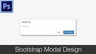 Photoshop Tutorial | Bootstrap Modal Design - PS #5