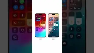 Control center difference between iOS 17 vs iOS 18