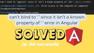 FIX: can’t bind to ' ' since it isn't a known property of ' ' Error in Angular 18