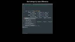 Sort strings by case difference in Python | Python Examples | Python Coding Tutorial | Interview