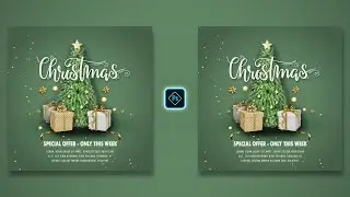 Christmas Sale Social Media Post Design in Photoshop Tutorial