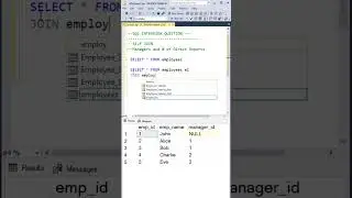 Data Analyst SQL Interview Question |Self-Joins Explained #dataanalysis #sql #sqlinterview