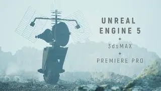 Cinematics with animation of a 3d model of a monowheel, Unreal Engine 5 + 3dsMAX + Premiere Pro