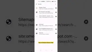 How to Restore Chrome Tabs ? 