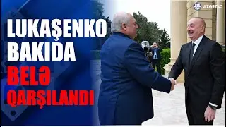 Belarus Prezidenti Aleksandr Lukaşenkonun rəsmi qarşılanma mərasimi olub