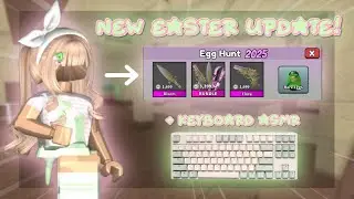 PLAYING WITH THE NEW SET IN THE MM2 EASTER UPDATE! *KEYBOARD ASMR*