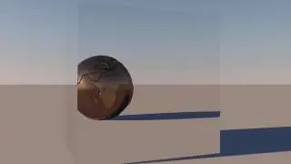 Earth in the mirror. (C4D R18, Animation)