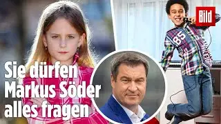 Live um 18 Uhr bei BILD Live: Kinder stellen Markus Söder ihre knallharten Corona-Fragen