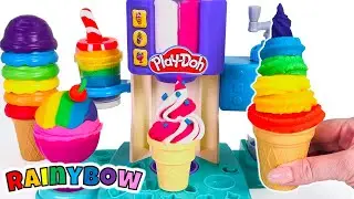 Creating Rainbow Treats with a Play Doh Ice Cream Machine