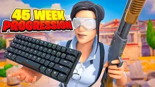 45 WEEK Fortnite Keyboard and Mouse Progression! (Controller to KBM) + Handcam