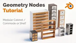 Blender Geometry Nodes Tutorial - Procedural Cabinet or Furniture