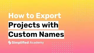 How to export projects with custom file names