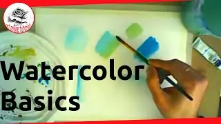 Watercolor Basics for Beginners   Painting With Watercolor Techniques Step by Step Narrated