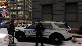 GTA IV - LCPDFR 1.1🚔 - LCPD/NYPD - 2020 Ford Explorer - Winter Patrol - Shootouts - 4K
